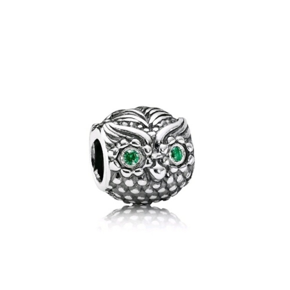 Pandora NWOT Retired Green Eyed Owl